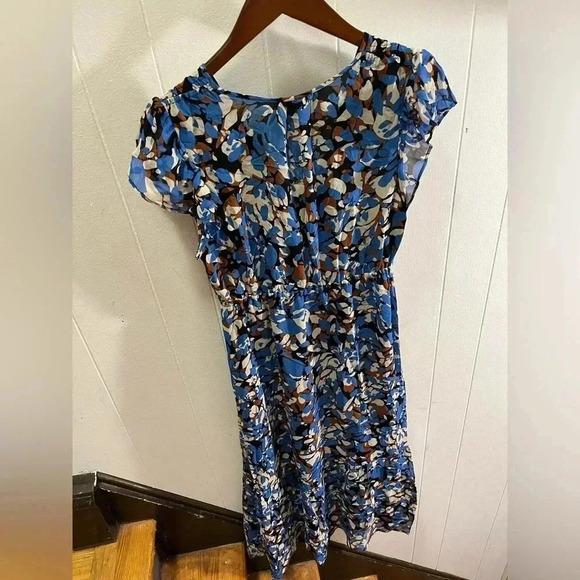 NWT Rails Tina Botanical Print Midi Dress Blue Lynx S - Picture 2 of 5